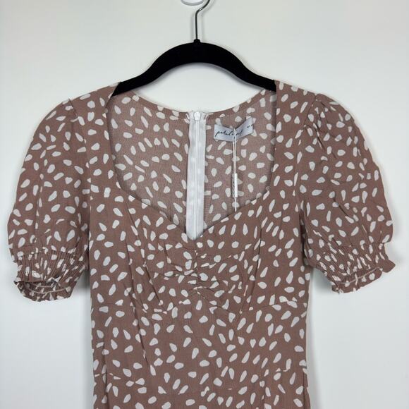 Petal & Pup FRANKLIN DRESS Short Sleeve Midi - MOCHA Size 0/XS NWT - Picture 5 of 9